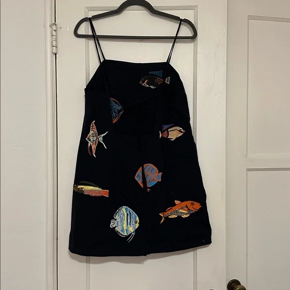Anthropologie Celandine Sea Life Embroidered Mini Dress - Picture 2 of 7